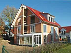 Dachstuhlkonstruktion mit Transportbeton